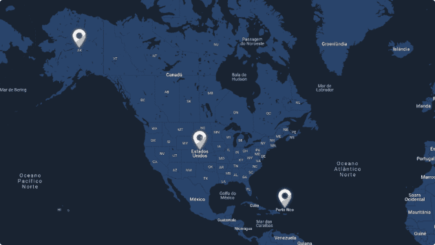 Mapa dos Estados Unidos